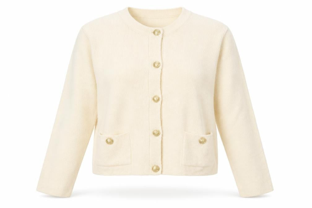 Marks and Spencer Women’s Ivory M Button Pocket Knit Cardigan