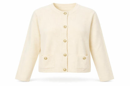 Marks and Spencer Women’s Ivory M Button Pocket Knit Cardigan