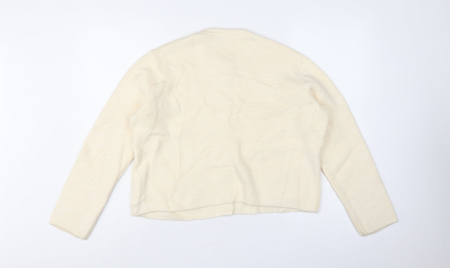 Marks and Spencer Women’s Ivory M Button Pocket Knit Cardigan