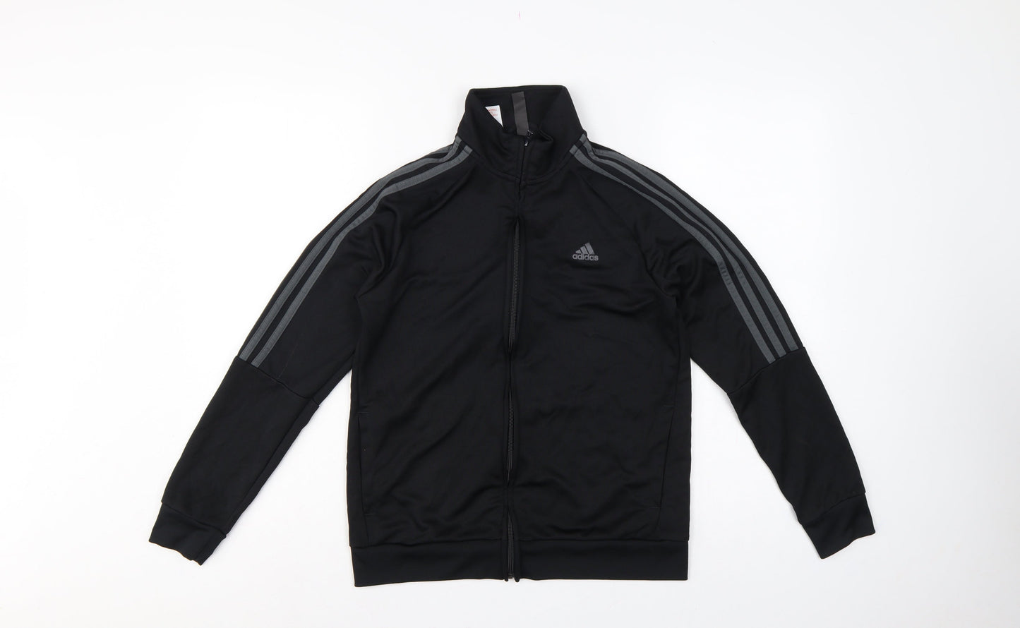 Adidas Boys Black 13-14 Years Full Zip AEROREADY Track Sweatshirt