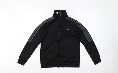 Adidas Boys Black 13-14 Years Full Zip AEROREADY Track Sweatshirt