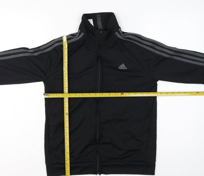 Adidas Boys Black 13-14 Years Full Zip AEROREADY Track Sweatshirt