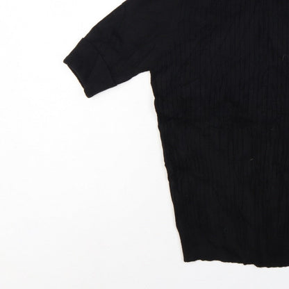 Quiz Women’s Black S Cable Knit Roll Neck Tunic Jumper