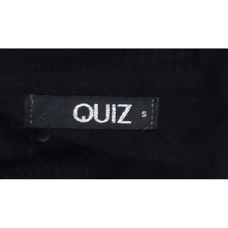 Quiz Women’s Black S Cable Knit Roll Neck Tunic Jumper