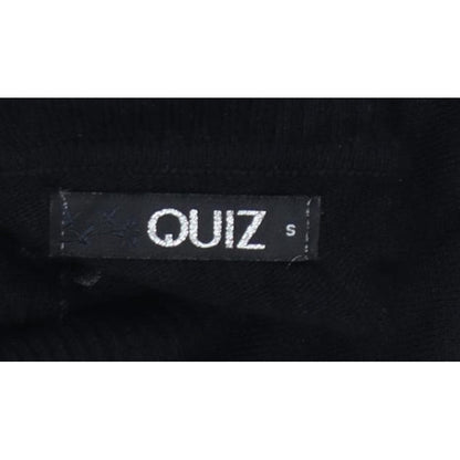 Quiz Women’s Black S Cable Knit Roll Neck Tunic Jumper