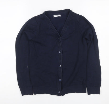 Very Girls Blue 10-11 Years V-Neck Button Knit School Cardigan