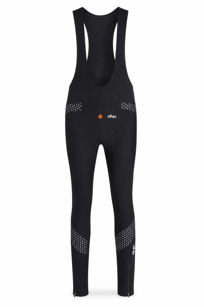 dhb Women’s Black L Padded Cycling Bib Compression Leggings Reflective