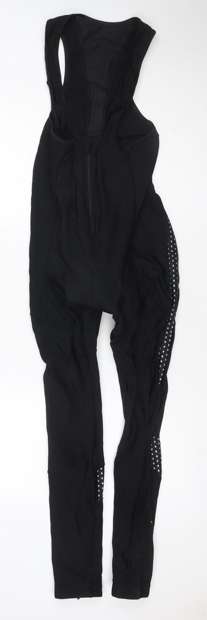 dhb Women’s Black L Padded Cycling Bib Compression Leggings Reflective