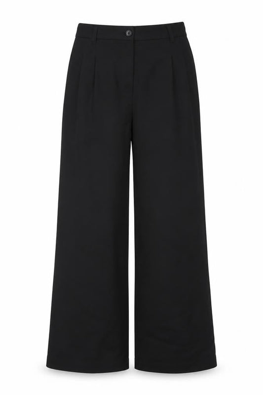 Monki Women’s Black Size 10 Wide-Leg Tailored Dress Trousers