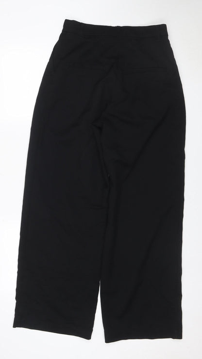 Monki Women’s Black Size 10 Wide-Leg Tailored Dress Trousers