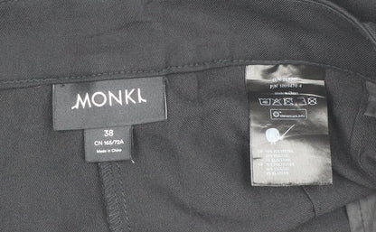 Monki Women’s Black Size 10 Wide-Leg Tailored Dress Trousers