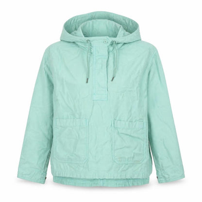 Gap Women's Green XS Petite Hooded Cotton Anorak Jacket Pockets
