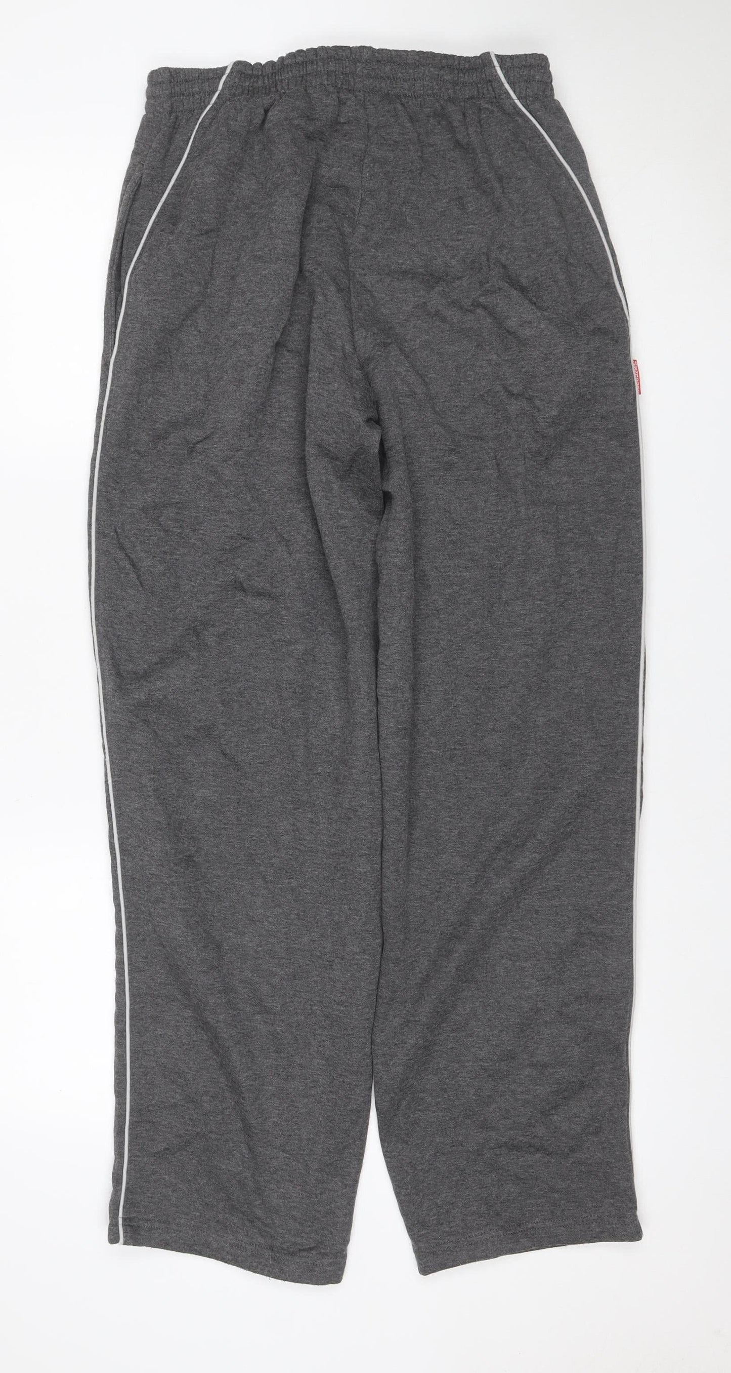 Slazenger Men's Grey L Fleece Sweatpants Elastic Waist Track Trousers