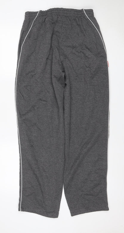 Slazenger Men's Grey L Fleece Sweatpants Elastic Waist Track Trousers