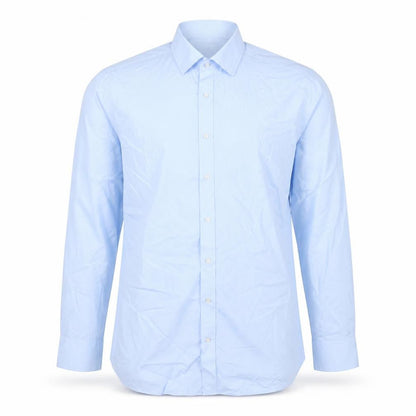 Marks & Spencer Men Blue 16 Slim Fit Long Sleeve Business Shirt