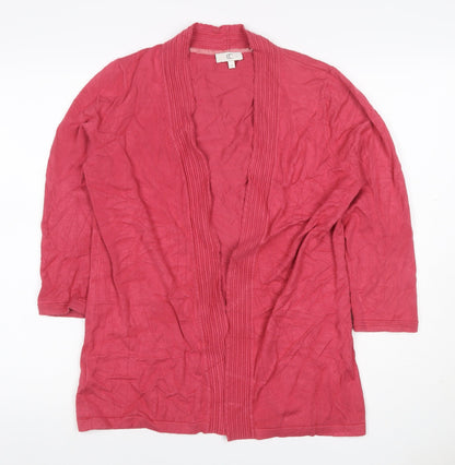 CC Women’s Pink M Open Knit Cardigan Long Sleeve V-Neck