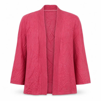 Country Casuals Women’s Pink M Open Knit Cardigan Long Sleeve V-Neck