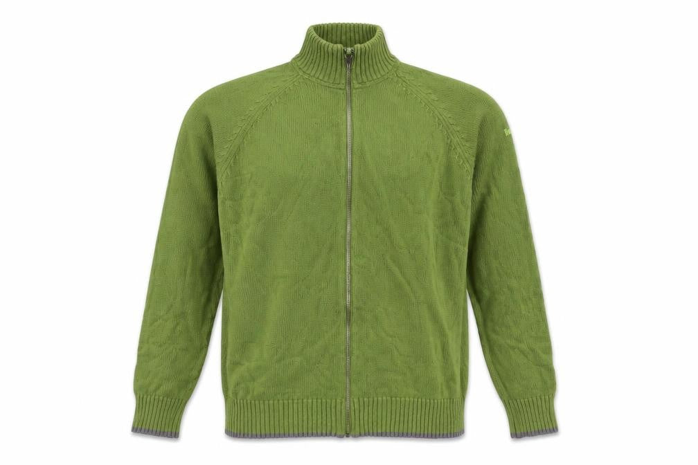 Timberland Men’s Green M Full Zip High Neck Cotton Knit Jumper