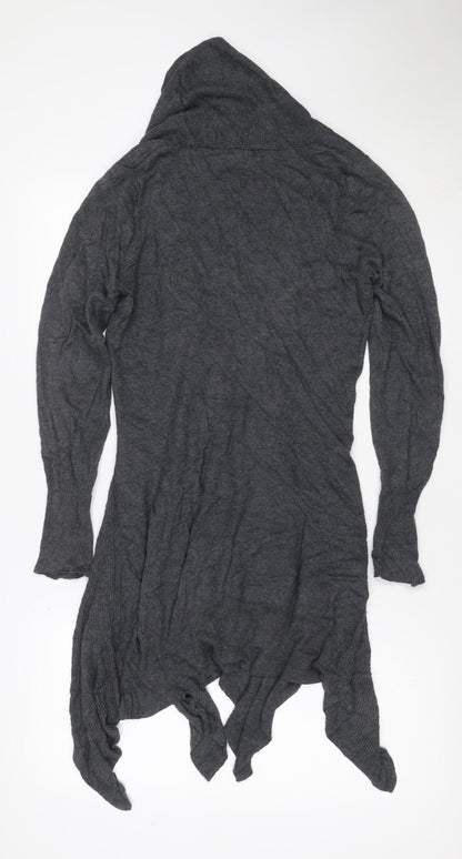 Marks and Spencer Women's Grey UK 10 Open Long Sleeve Cardigan