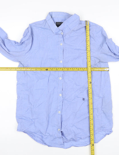 The Kooples Men Blue M Cotton Button-Down Long Sleeve Shirt