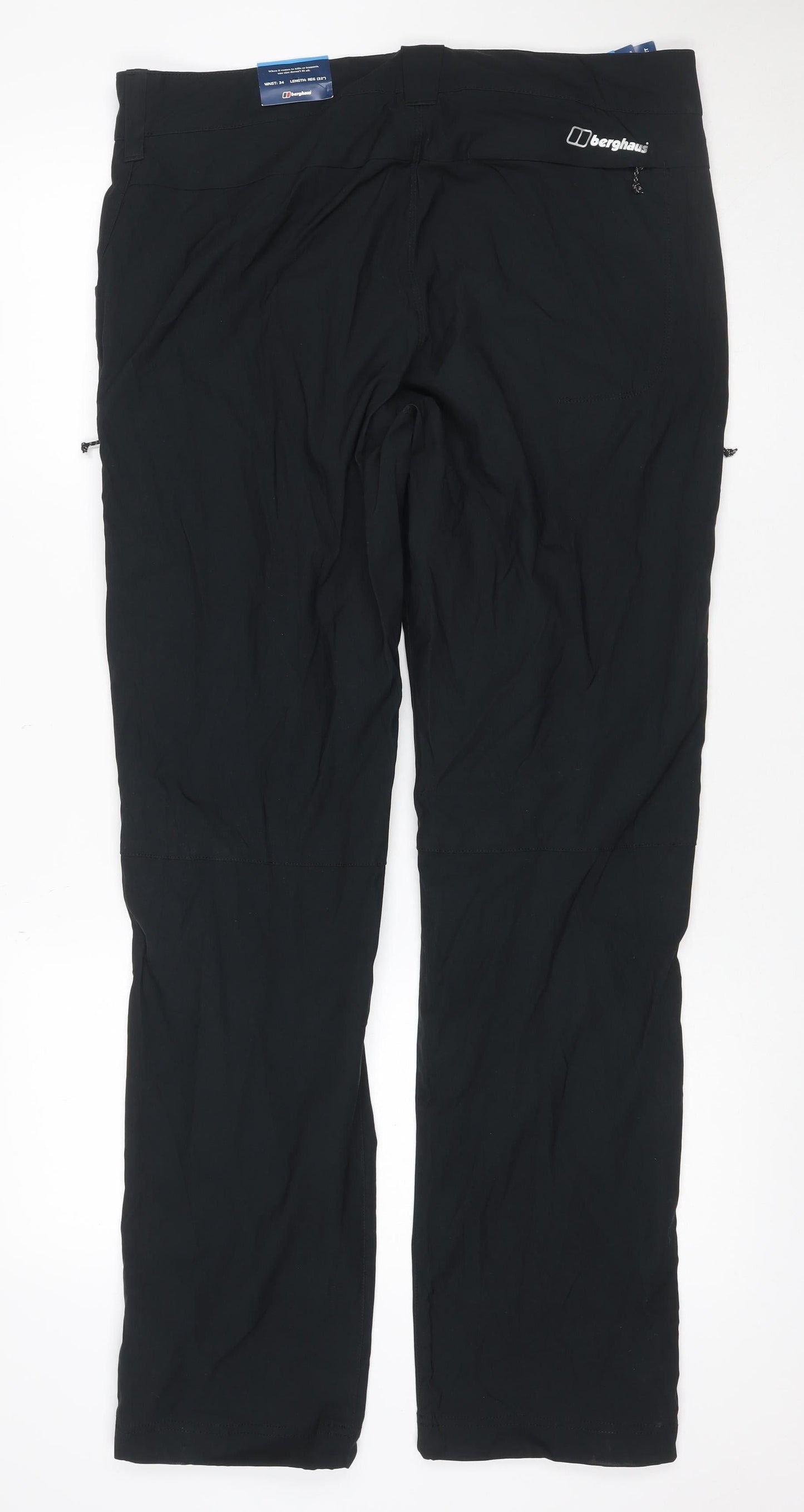 Berghaus Unisex Black 34 32in Straight Stretch Walking Trousers NWT