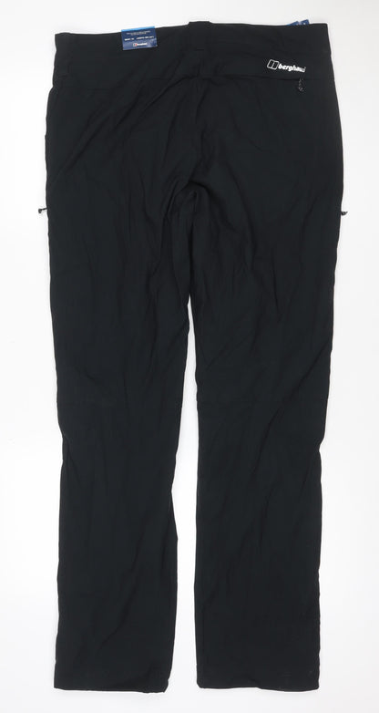 Berghaus Unisex Black 34 32in Straight Stretch Walking Trousers NWT