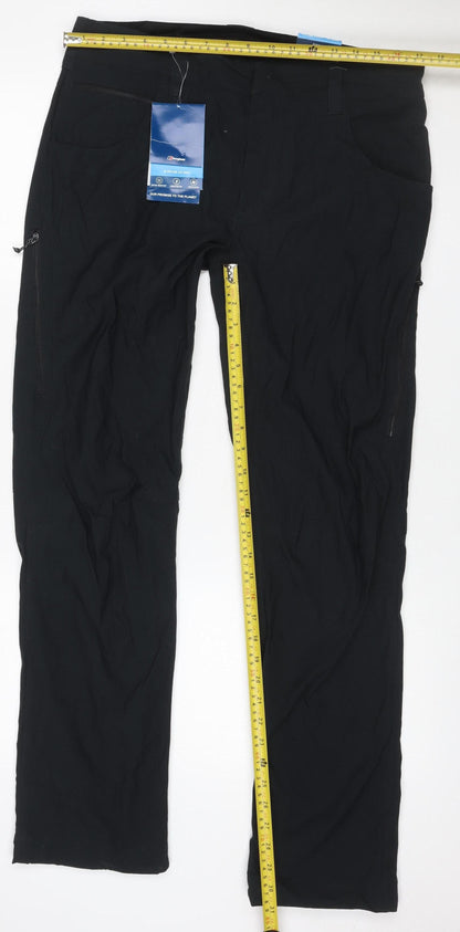 Berghaus Unisex Black 34 32in Straight Stretch Walking Trousers NWT