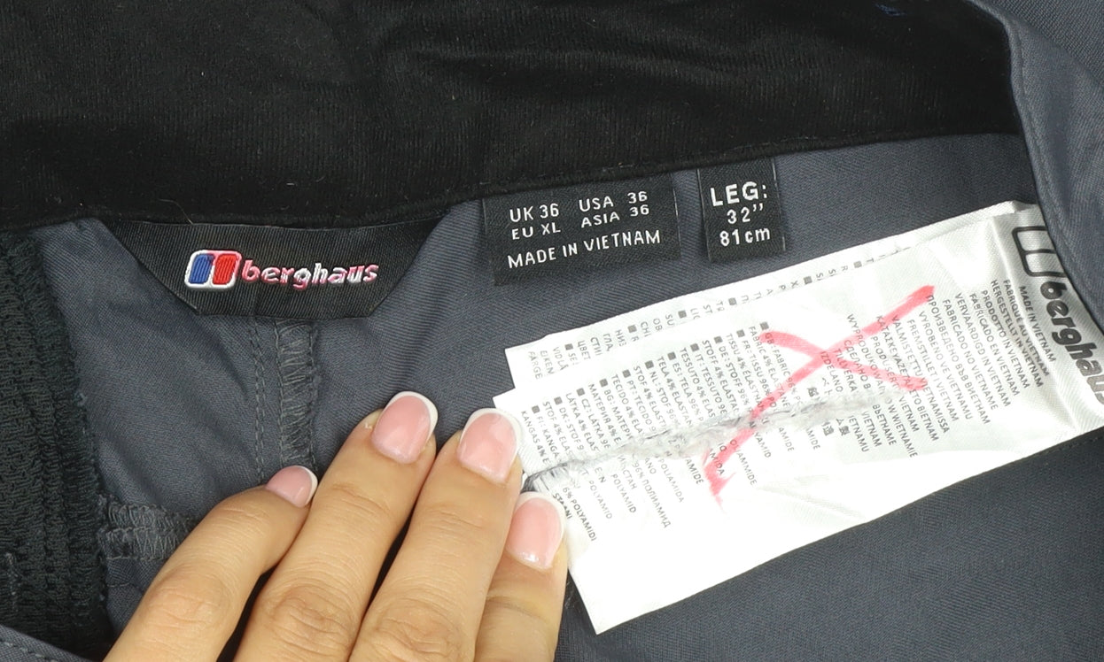 Berghaus Men’s Blue 36W 32L Cargo Walking Trousers Stretch Regular