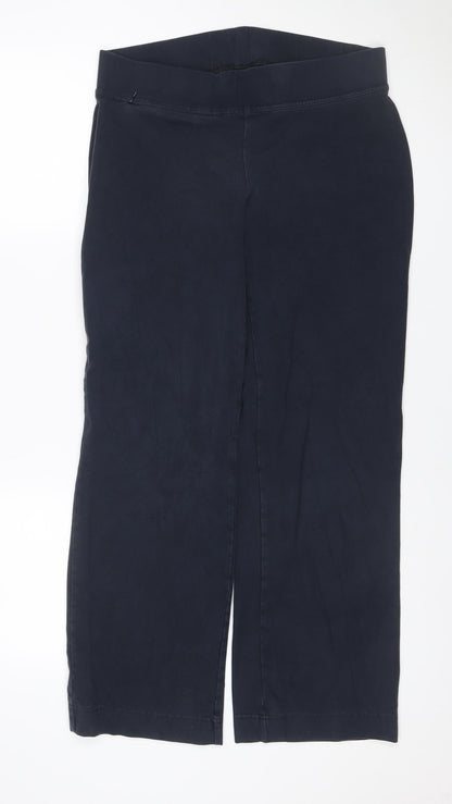 Land's End Women Black 10-12 Petite Bootcut Stretch Leggings