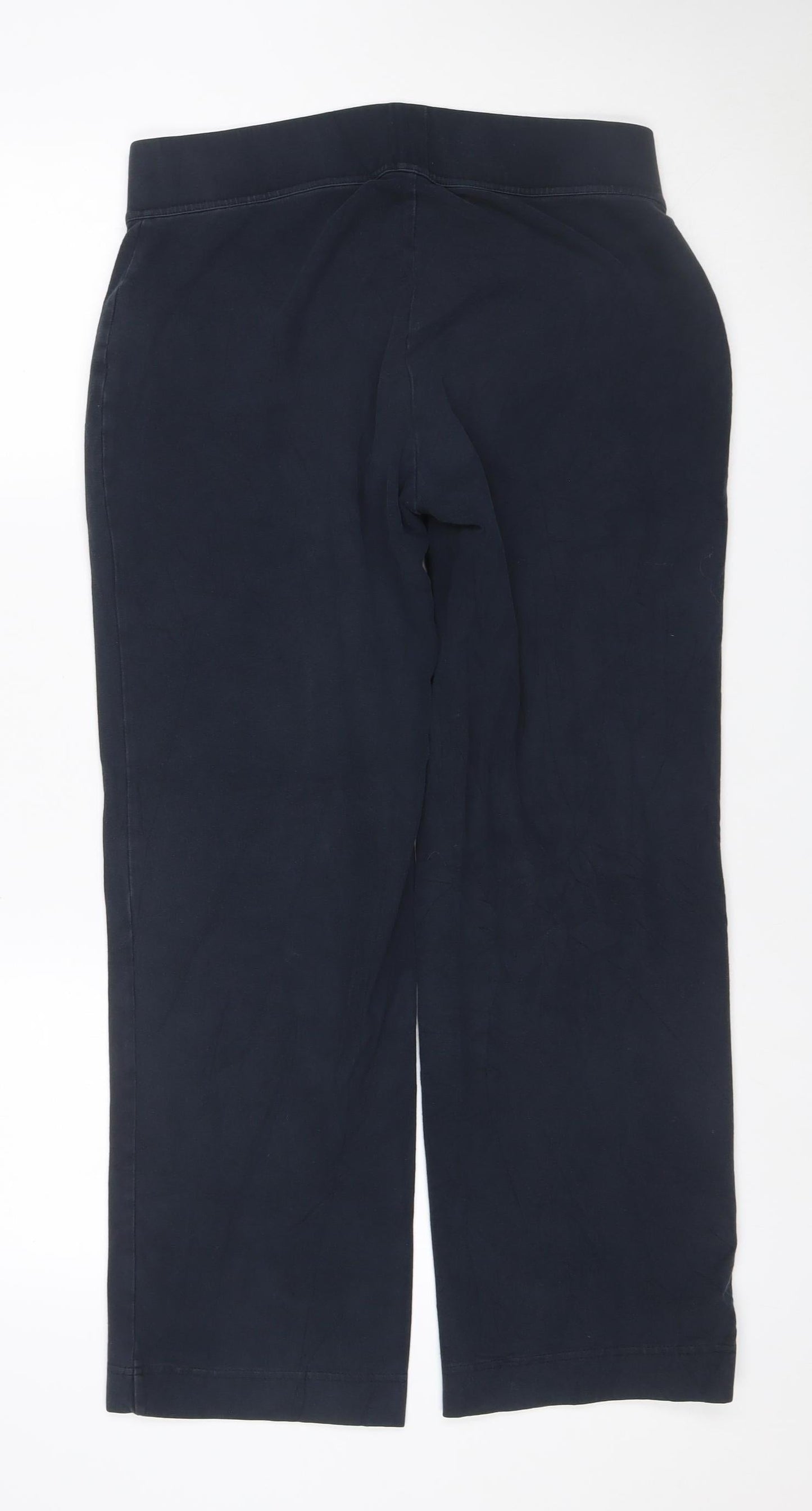 Land's End Women Black 10-12 Petite Bootcut Stretch Leggings