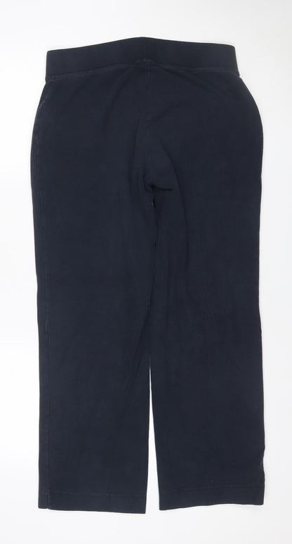 Land's End Women Black 10-12 Petite Bootcut Stretch Leggings