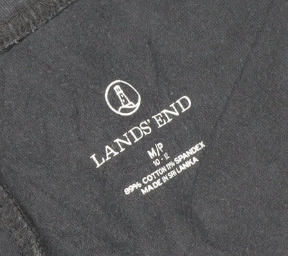 Land's End Women Black 10-12 Petite Bootcut Stretch Leggings