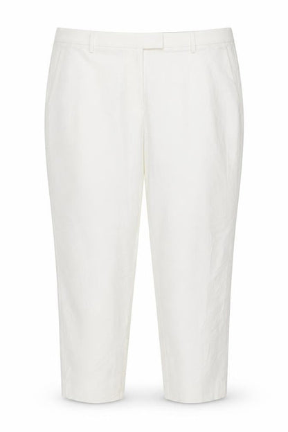 Marks & Spencer Women’s White UK 20 Regular Straight Cotton Trousers