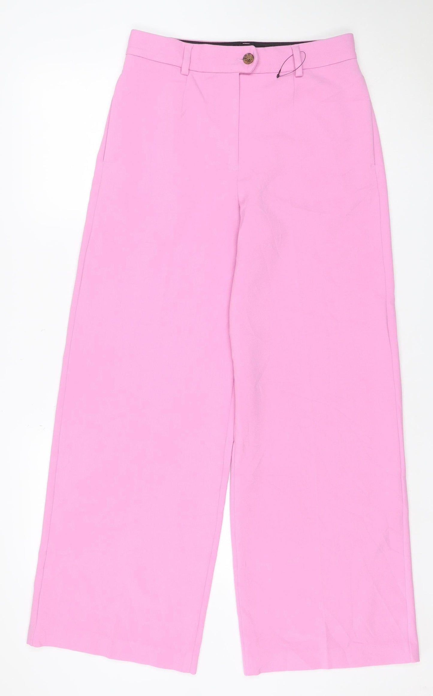 Marks & Spencer Women’s Pink UK 10 Regular Tailored Straight Trousers