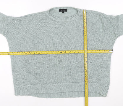 New Look Women Green Size S Chunky Knit Crew Neck Raglan Jumper