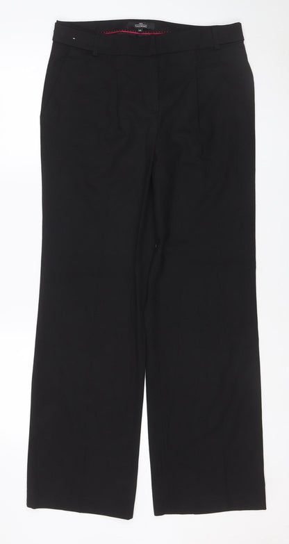 Next Women’s Black Size 10 Regular Tailored Straight Leg Work Trousers