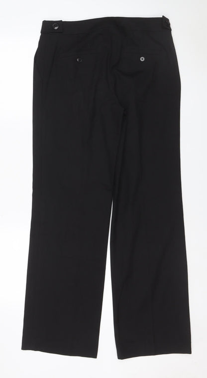 Next Women’s Black Size 10 Regular Tailored Straight Leg Work Trousers