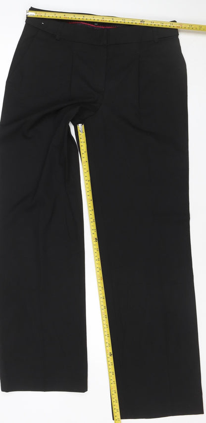 Next Women’s Black Size 10 Regular Tailored Straight Leg Work Trousers