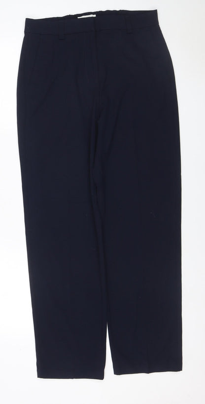 Marks & Spencer Women’s Navy Blue UK 12 Straight Leg Work Trousers
