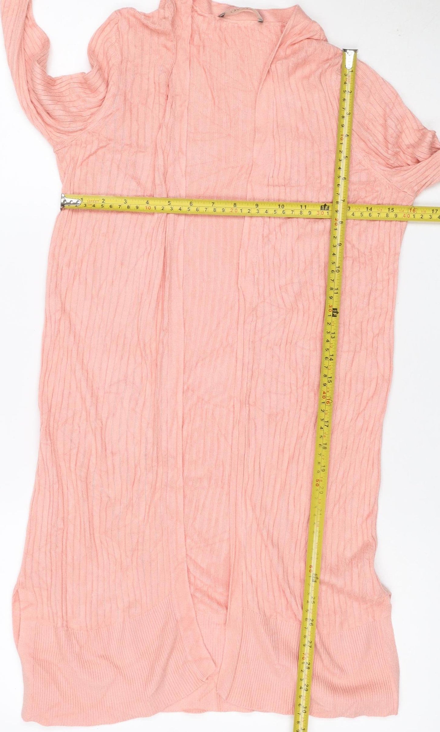 Oasis Women’s Pink S Ribbed Viscose Knit Long Sleeve Pullover Jumper