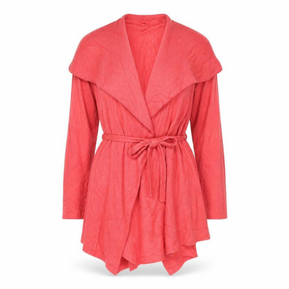Next Women's Pink UK 16 Belted Wrap Cardigan Cashmere Blend Long Sleeve