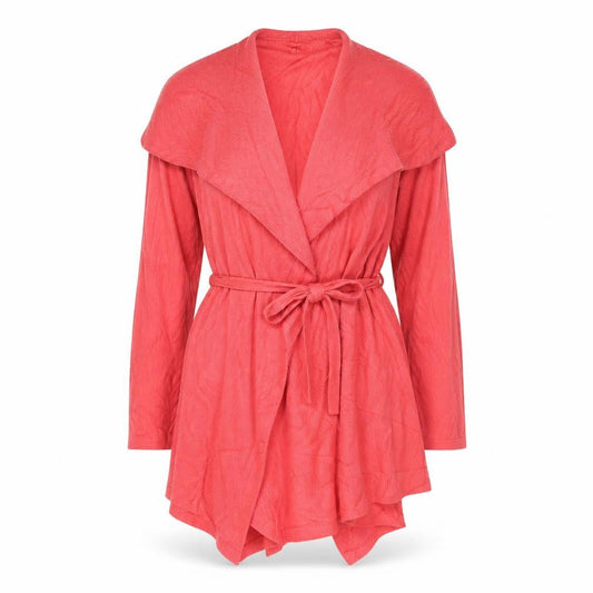 Next Women's Pink UK 16 Belted Wrap Cardigan Cashmere Blend Long Sleeve