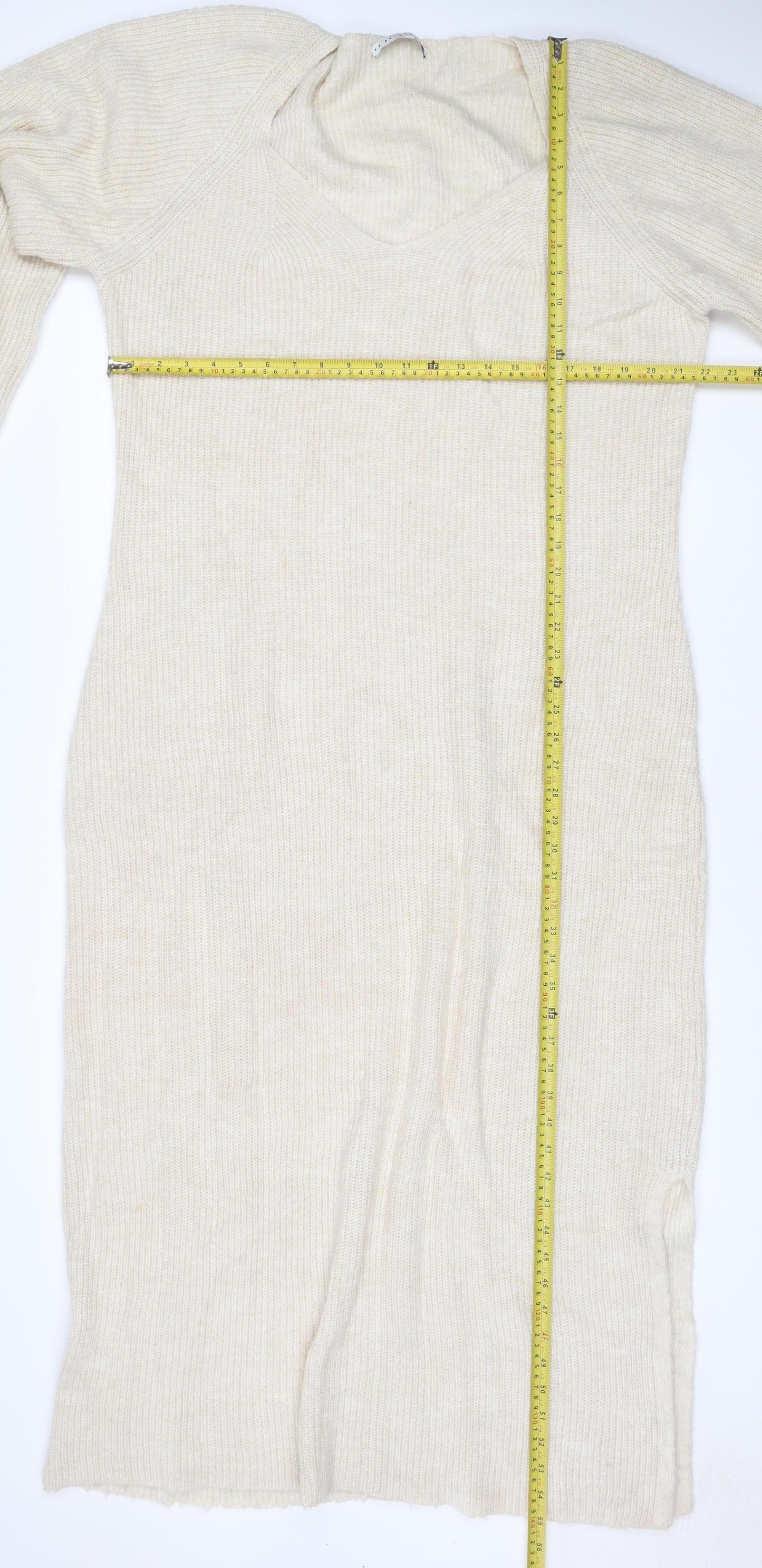FAVRIDGE Women’s Ivory Size 20 Knit High Neck Midi Jumper Dress