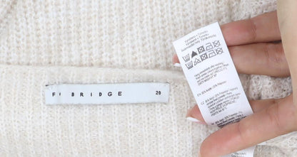 FAVRIDGE Women’s Ivory Size 20 Knit High Neck Midi Jumper Dress