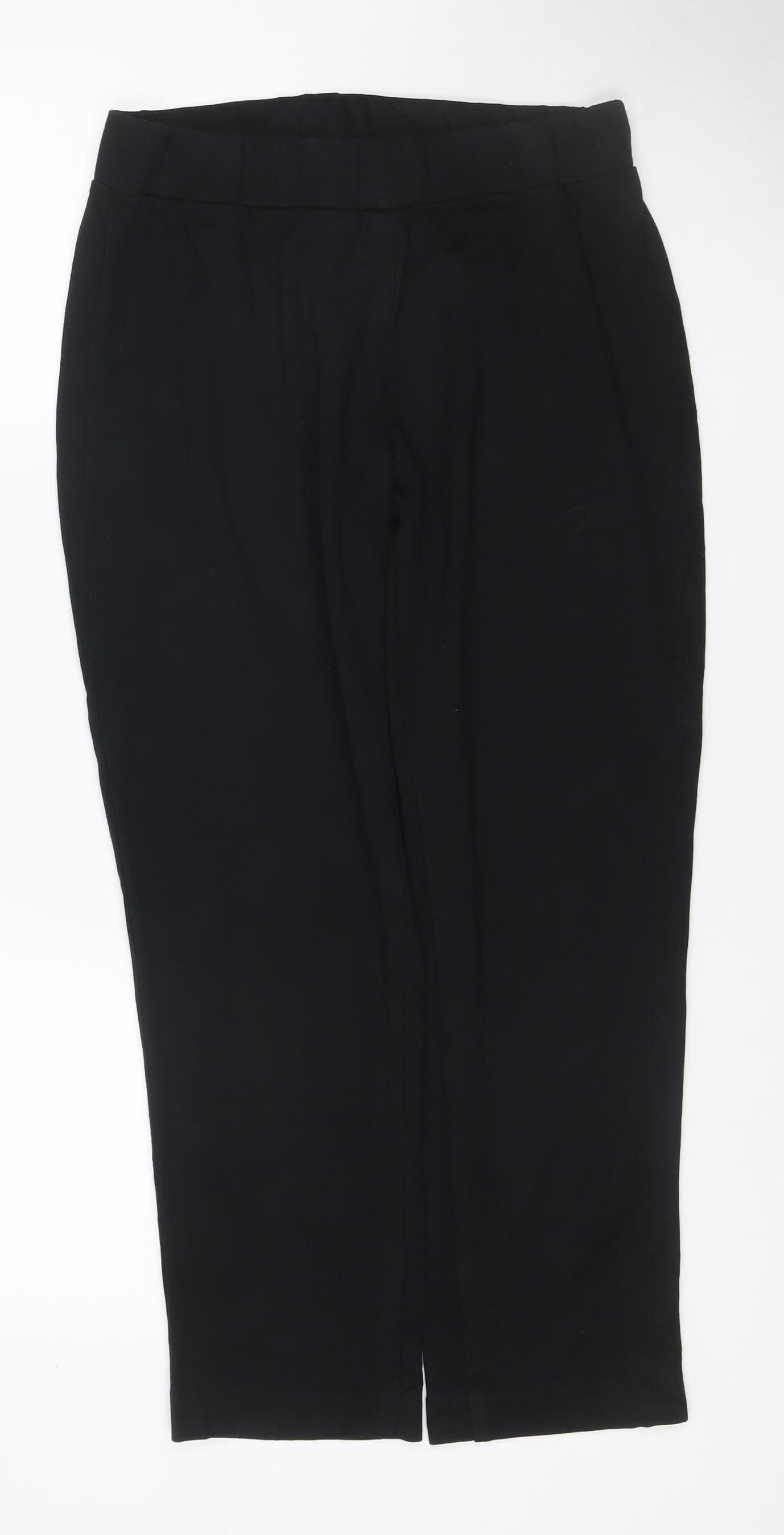 M&S Collection Women’s Black UK 14 Short Straight Tailored Trousers