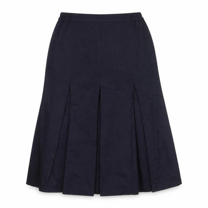 Ballucci Women Black UK 18 Wool Pleated Flare Knee Length Skirt