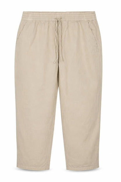 M&S Womens Beige Size 14 Short Wide Leg Drawstring Trousers