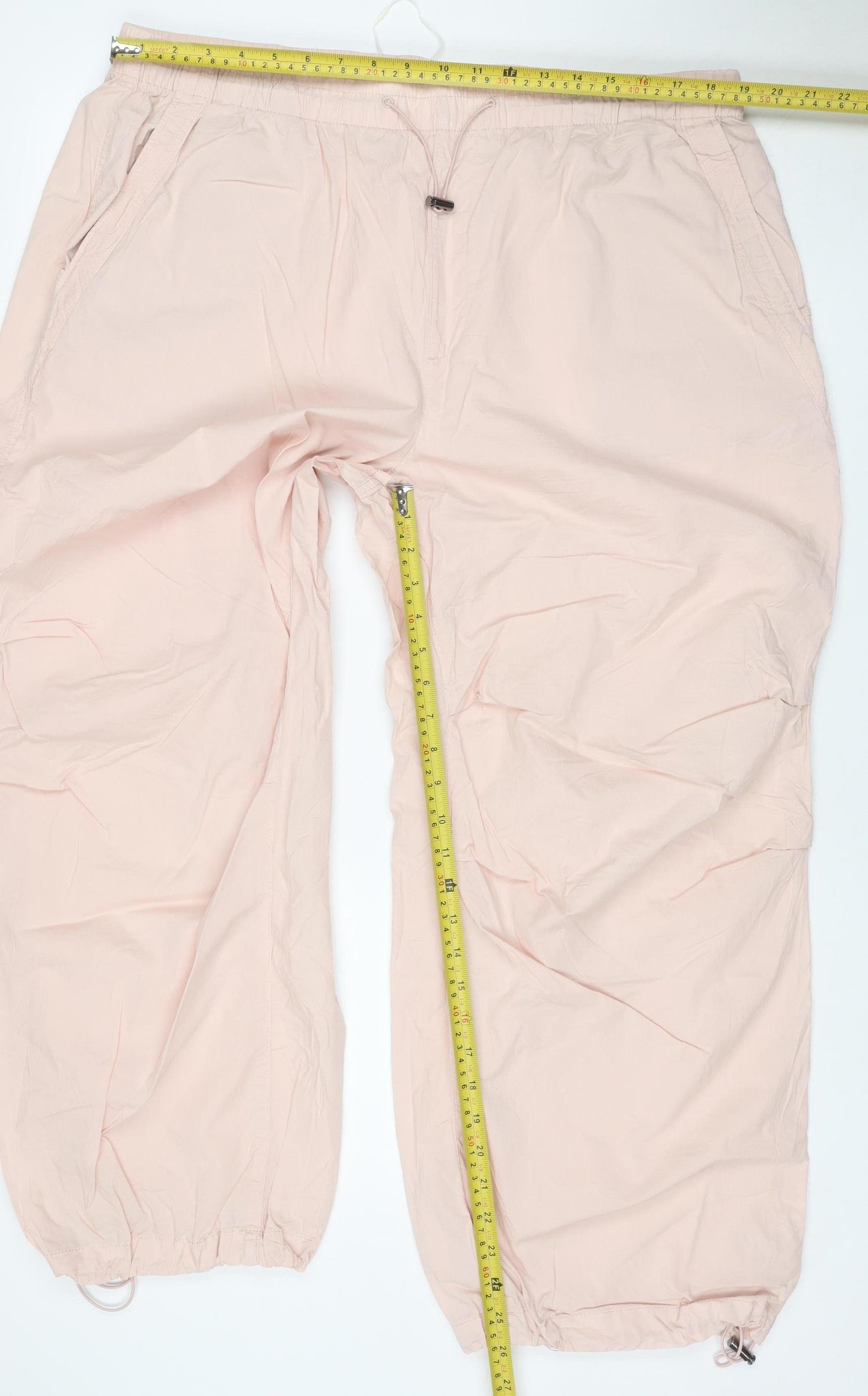 Marks & Spencer Women Pink UK 20 Short Cotton Drawstring Jogger Trousers