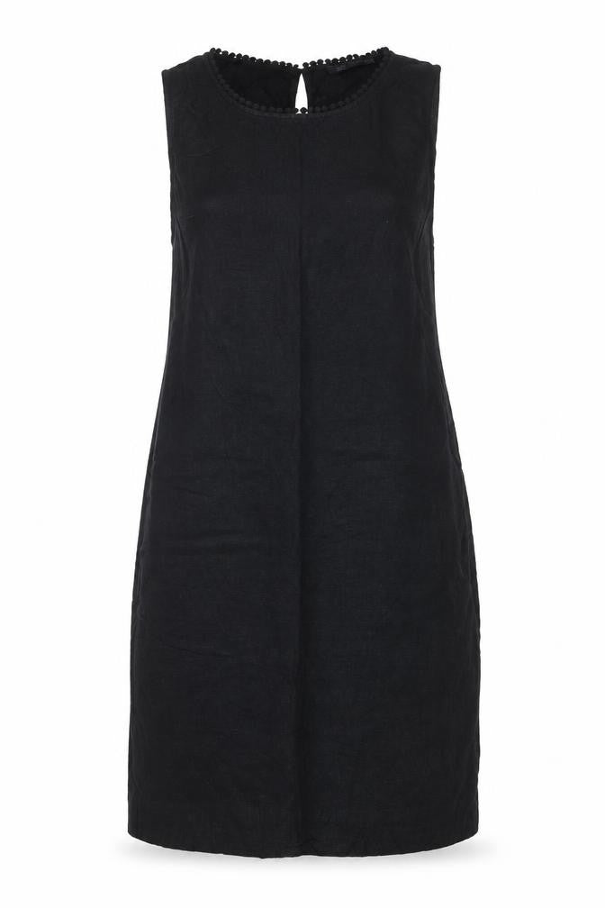 Marks & Spencer Collection Women’s Black Linen Blend UK 10 Knee Length Sheath Dress