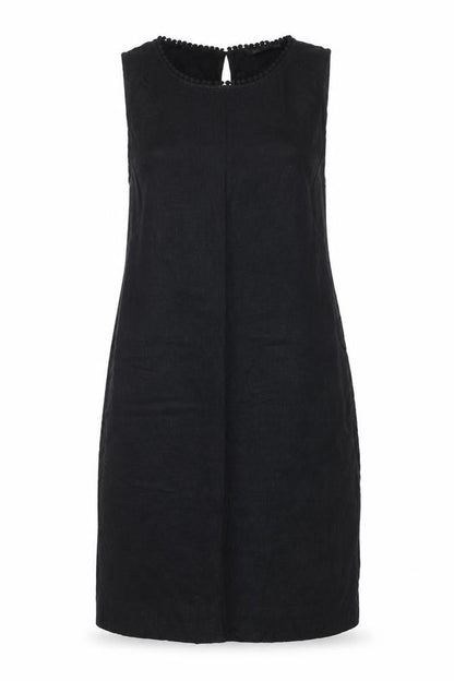 Marks & Spencer Collection Women’s Black Linen Blend UK 10 Knee Length Sheath Dress